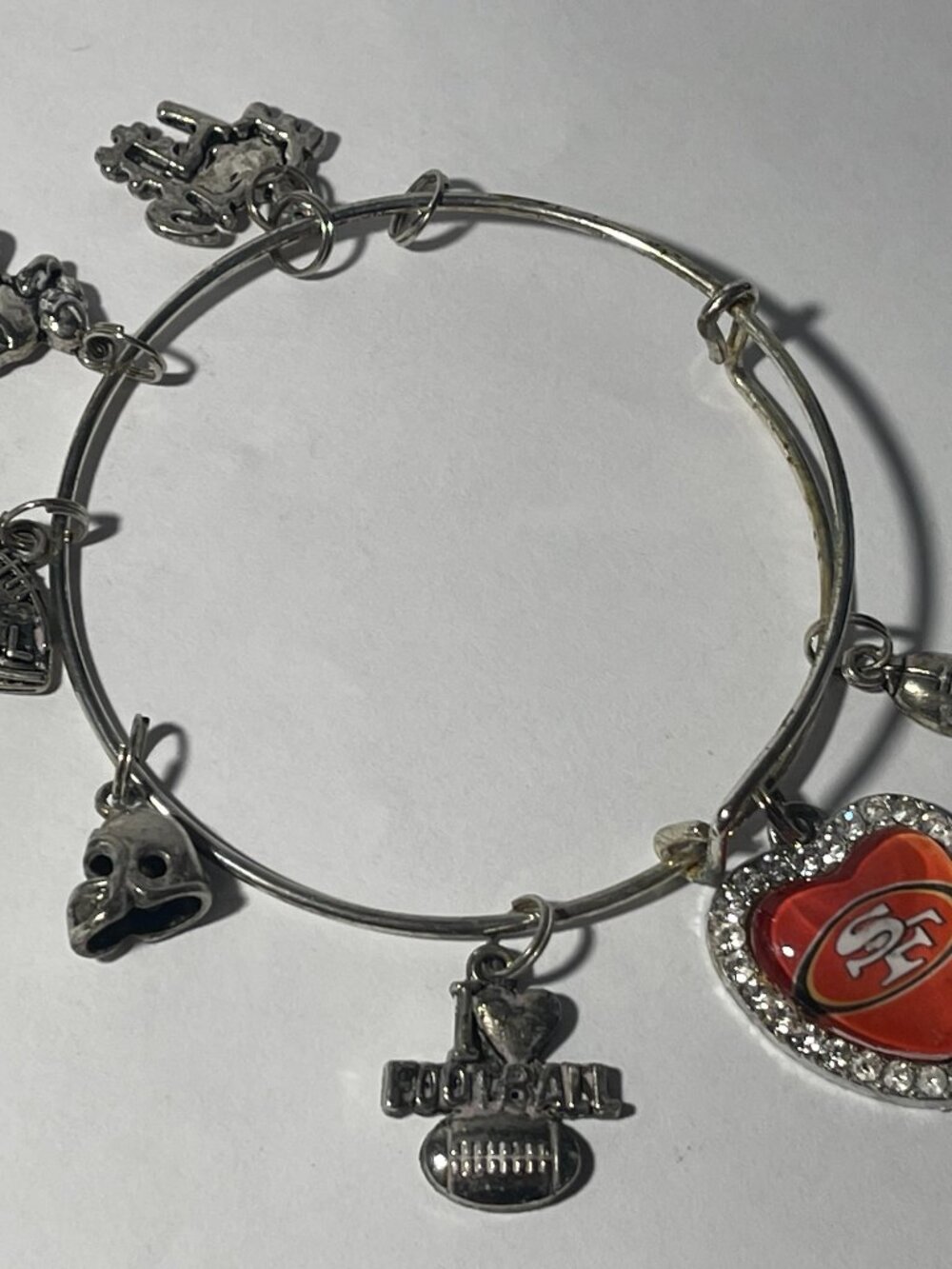 San Francisco 49ers NFL Custom Expandable Charm Bracelet NEW